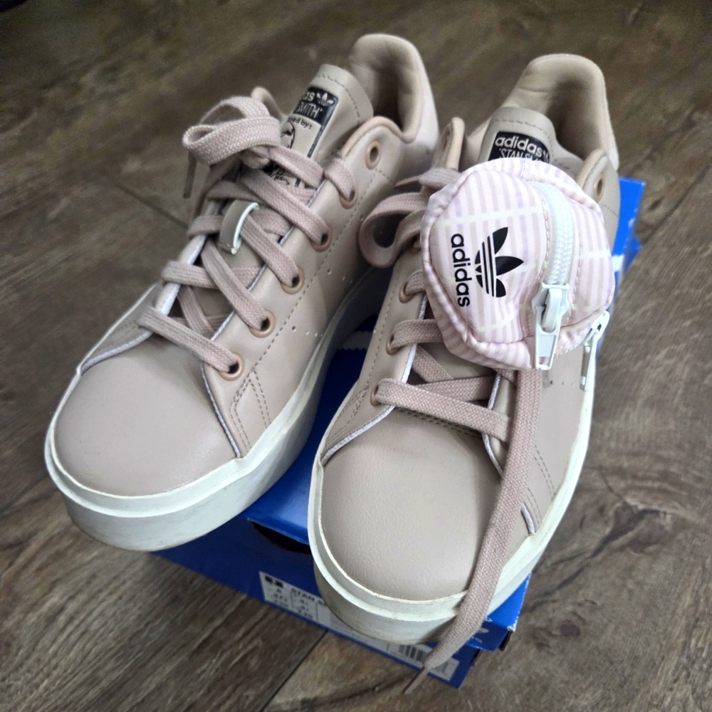 Adidas Stan Smith Bonega Shoes In Size 6 Pink Wonder Quartz With Pouch